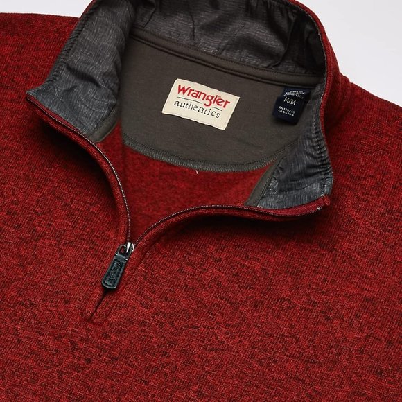 Wrangler Authentics Men's‎ Long Sleeve Fleece Quarter-Zip - Picture 1 of 7